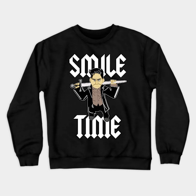 Smile Time Puppet Crewneck Sweatshirt by Meta Cortex